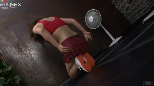 Sporty Japanese chick wearing short kilt skirt rides dildo on the table Free Porn Videos | ePornAny.