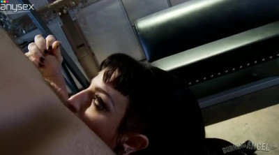 Hungry boy licks smelly pussy of raven haired dirty whore