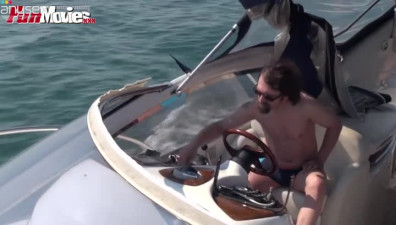 Lusty dirty sluts please one horny stud on the boat