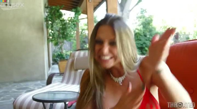 Busty gorgeous MILF in sexy red lingerie  Rachel Roxxx fingerfucks