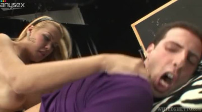 Busty shemale whore is butt plugged missionary style