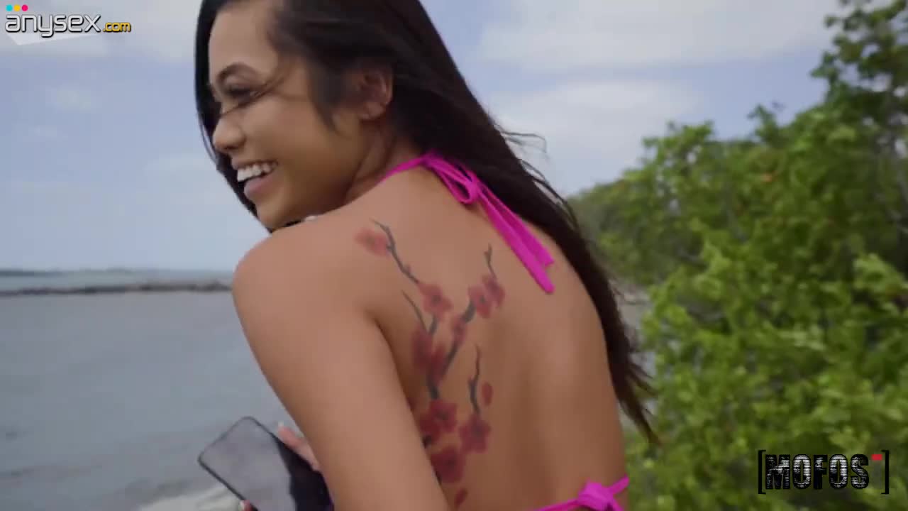 Sex on the beach with super skinny and small tittied Asian Vina Sky Free Porn Videos | ePornAny.