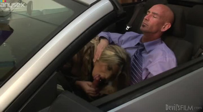 Shemale hooker with ugly face serves her cock for a top manager