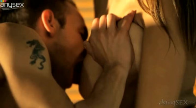 Breath-taking hottie is having passionate sex in missionary position