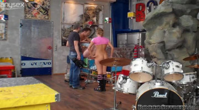 Kinky studs preffered harsh doggy style hammering with blond pussies