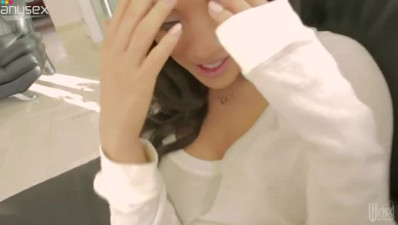 Delightful Asian beauty fools around before sucking big dick