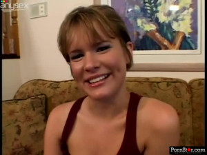 Cute short haired babe Claire Robbins is getting her pussy licked while her ass is finger fucked