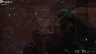 Fugly shemale bitch is blowing dick in a car