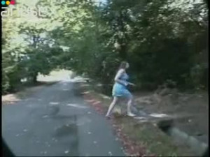 Chubby European milf Cassandra masturbating in the woods