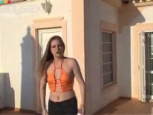 Sweet slut Kyla King getting fucked on the balcony