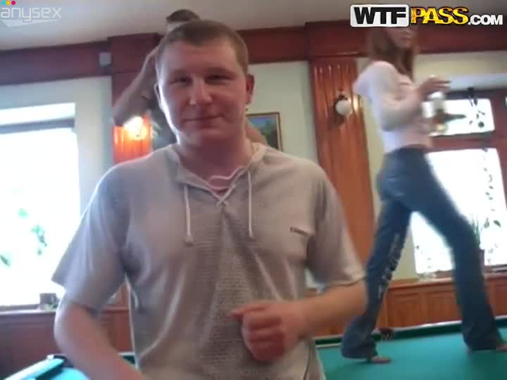 Kinky tipsy chicks undress in the billiard hall for pleasing the dicks Free Porn Videos | ePornAny.