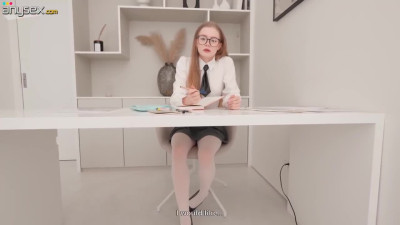 Seductive Bank Manager Gets Intense in Office Deal – Passionate Creampie POV