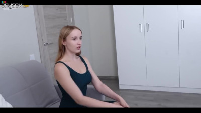 Slutty Russian girl with natural tities takes part in a job interview which leads to a double penetration