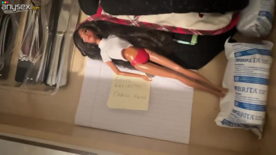 Plastic doll turned into curvy latina slut for a loud POV dream