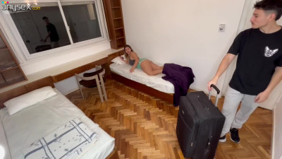 Hostel Hookup: Big Booty Roommate Fuck Session