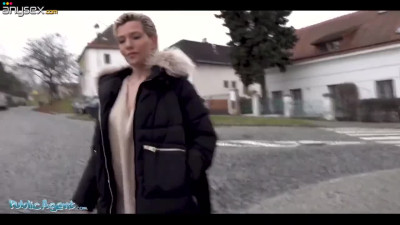 Busty Subil throats stranger's dick in the street and fucks him later POV