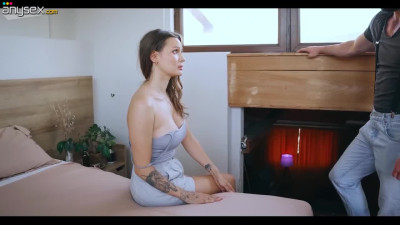 Wanting to help out the brother-in-law, the busty wife makes a sexy massage for him