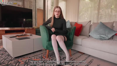 Horny Russian therapist gets passionately fucked by her client