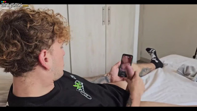 Big boobed student lady forgot to know her roomate door, when she entered the room she saw him masturbating on her photo...