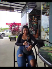 A guy pick up a slutty brunette girl at the cafe, she doesnt mind to give this gentleman a blowjob but for money
