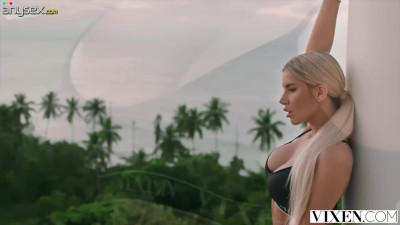 Beautiful blonde girl with big tits rides big cock like crazy
