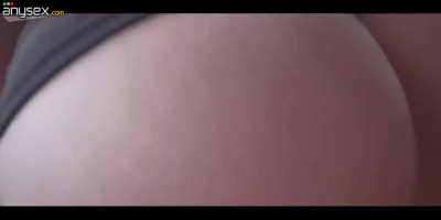 Superb brunette PAWG offered hefty cock with gloriouse cumshot