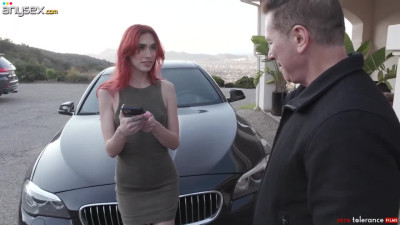 Cheeky redhead teen milks stepfather's big dong until last drop