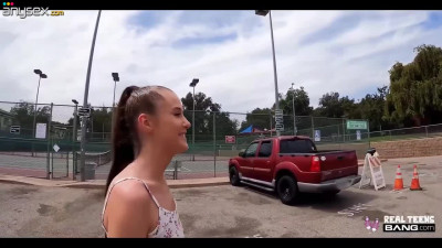 Random teen agrees to suck and fuck on camera POV video