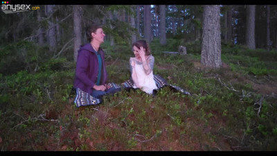 Charming Slim Inked Nymph Enjoys Her BF's Dick In the Forest Thicket