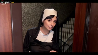 Charming Busty Brunette Latina Nun Reveals Her Slutty Nature Indulging In Sinful Sex With a Stranger
