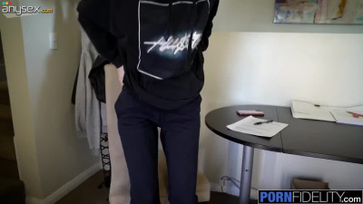 Shaved pussy of a young slut takes a big cock in her tight hole