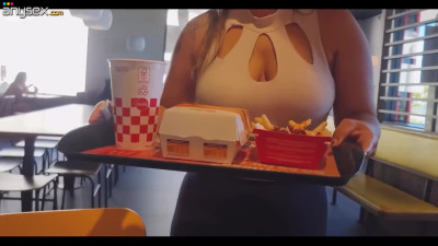 Plump Bootylicious Brazilian Babe Gets Fucked Hard In the Doggy Pose After the Date In McDonalds