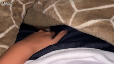 Brazilian Beauty's Steamy Solo Play Under Covers, Close-UP