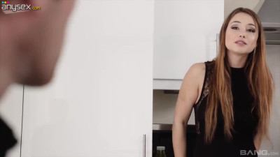 Caught this blonde slut masturbating and fucked her on the sofa