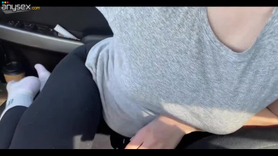 My hot girlfriend with nice tits and i decided to fuck amidst a snowy road