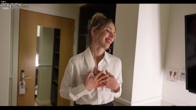 Horny Hotel Guest Pays Blonde Maid for Steamy Room Service Fuck Session