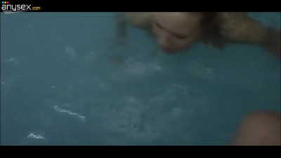 Hot girl and her boyfriend have a wild sex in their private swimming pool