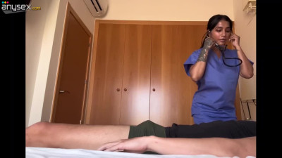 Indian Nurse is ready to help her patient in more intimate ways