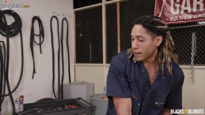Claire's Garage Ride: Black Mechanic's Anal Delight