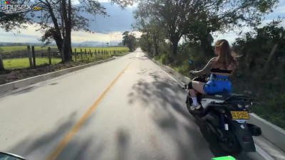 Hot biker girl gets her pants ripped off and fucked hard