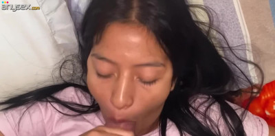 POV cock riding by my hot booty Latina stepsister