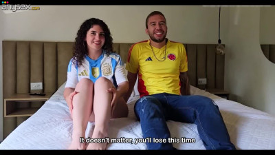 Watching football match till he fucks the brains out of you