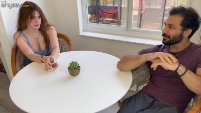 Super hot young beauty gives teases me with her mouth and feet and then proceeds to ride my cock