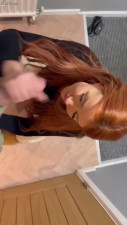 The British redheaded cougar likes to show her facialized look