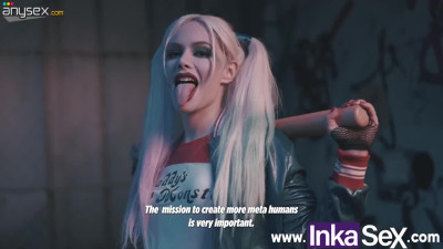 Harley Quinn ass fucked with Superman’s giant stick and Bat
