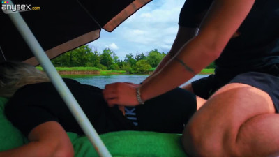 Sexy wife is always ready for sex, even during the lake cruise