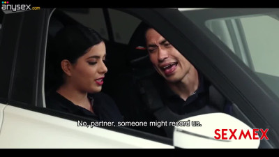 Needing some distraction from her job, the police girl Layla Mx gets fucky in a car