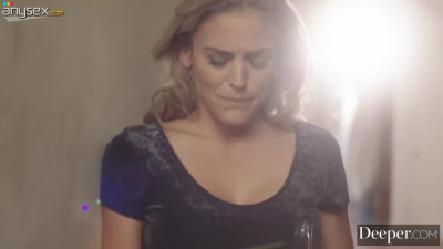 Hot lesbian sex in the hallway after a few drinks