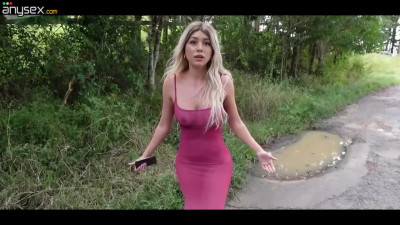 Blonde fucked by a stranger while on a phone with BF