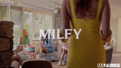 Sexy Alluring Busty Blonde MILF Silvia Saige Checks Her Suitor's Cock With Both Her Holes